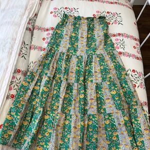 RHODE x Target Green Block Print Maxi Skirt